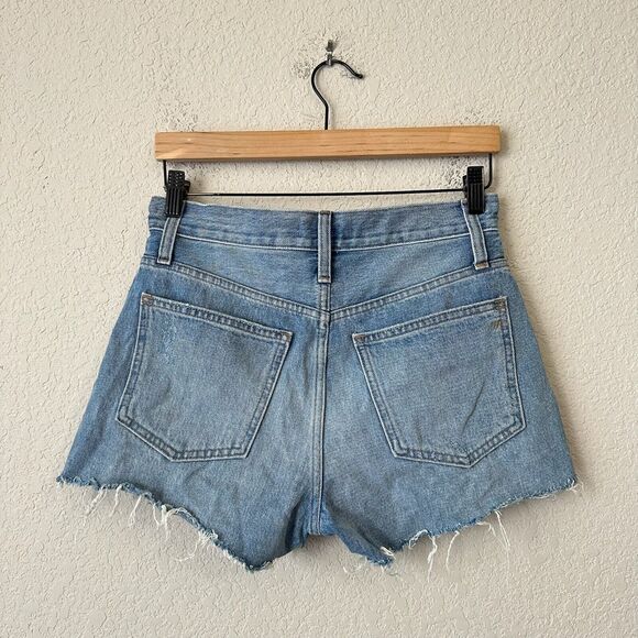NWOT MADEWELL Relaxed Denim Shorts Destroyed Hem Edition in Rosemount Wash - Picture 5 of 11